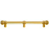 Carpe Diem Hardware - Juliane Grace 22'' O.C. Approx w/ 5/8'' Smooth Center Long Pull Small Finial w/ 61 Swarovski Crystals w/ Center Brace - Gilded Mercury