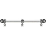 Carpe Diem Hardware - Juliane Grace 22'' O.C. (Approximately) With 5/8'' Smooth Center Long Pull and Center Brace Small Finial With Clear Swarovski Crystals In Chalice. - Chalice