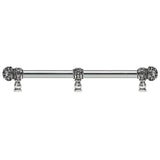 Carpe Diem Hardware - Juliane Grace 22'' O.C. (Approx) With 5/8'' Smooth Center Long Pull Small Finial W/ 61 Swarovski Clear and Aurore Boreale Crystals With Center Brace - Chalice