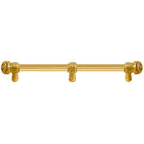 Carpe Diem Hardware - Juliane Grace 22'' O.C. Approx w/ 5/8'' Reeded Center Long Pull Small Finial w/ 61 Swarovski Crystals w/ Center Brace - Gilded Mercury
