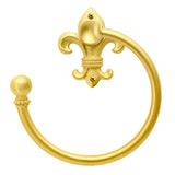 Carpe Diem Hardware - Charlemagne Swing Towel Smooth Ring Left - Gilded Mercury