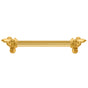 Carpe Diem Hardware - Charlemagne 6'' O.C. (Approximately) With 5/8'' Reeded Center Long Pull With Large Fleur De Lys - Gilded Mercury