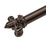 Charlemagne 9'' O.C. Approx w/ 5/8'' Smooth Center Long Pull w/ Large Fleur De Lys