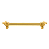 Carpe Diem Hardware - Charlemagne 9'' O.C. (Approximately) With 5/8'' Smooth Center Long Pull With Large Fleur De Lys - Gilded Mercury