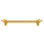 Carpe Diem Hardware - Charlemagne 9'' O.C. (Approximately) With 5/8'' Reeded Center Long Pull With Large Fleur De Lys - Gilded Mercury
