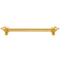 Carpe Diem Hardware - Charlemagne 12'' O.C. (Approximately) With 5/8'' Reeded Center Long Pull With Large Fleur De Lys - Gilded Mercury