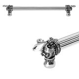 Carpe Diem Hardware - Charlemagne 12'' O.C. (Approximately) With 5/8'' Reeded Center Long Pull With Large Fleur De Lys - Chalice