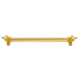 Carpe Diem Hardware - Charlemagne 18'' O.C. (Approximately) With 5/8'' Smooth Center Long Pull With Large Fleur De Lys - Gilded Mercury