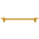 Carpe Diem Hardware - Charlemagne 18'' O.C. (Approximately) With 5/8'' Reeded Center Long Pull With Large Fleur De Lys - Gilded Mercury