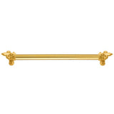 Carpe Diem Hardware - Charlemagne 22'' O.C. (Approximately) With 5/8'' Smooth Center Long Pull With Large Fleur De Lys - Gilded Mercury