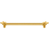 Carpe Diem Hardware - Charlemagne 22'' O.C. (Approximately) With 5/8'' Reeded Center Long Pull With Large Fleur De Lys - Gilded Mercury