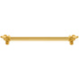 Carpe Diem Hardware - Charlemagne 22'' O.C. (Approximately) With 5/8'' Reeded Center Long Pull With Large Fleur De Lys - Gilded Mercury