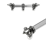 Carpe Diem Hardware - Charlemagne 6'' O.C. (Approximately) With 5/8'' Reeded Center Long Pull With Large Fleur De Lys With Center Brace - Chalice