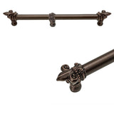 Carpe Diem Hardware - Charlemagne 12'' O.C. Approx w/ 5/8'' Smooth Center Long Pull w/ Large Fleur De Lys w/ Center Brace - Chalice
