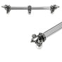 Carpe Diem Hardware - Charlemagne 12'' O.C. (Approximately) With 5/8'' Reeded Center Long Pull With Large Fleur De Lys With Center Brace - Chalice