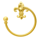 Carpe Diem Hardware - Charlemagne Swing Towel Reeded Ring Left - Gilded Mercury