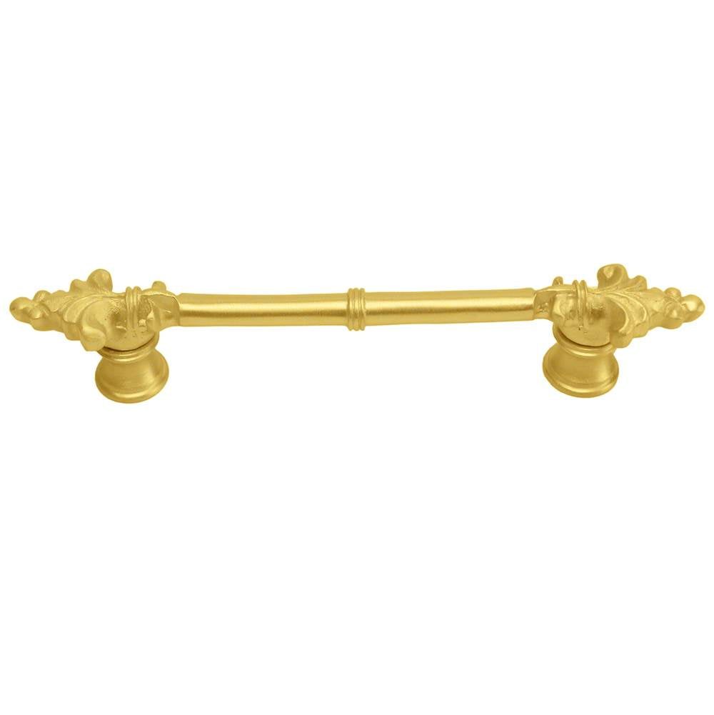 Carpe Diem Hardware - Charlemagne Classic 4'' O.C. Pull With Small Fleur De Lys On Ends In Gilded Mercury. - Gilded Mercury