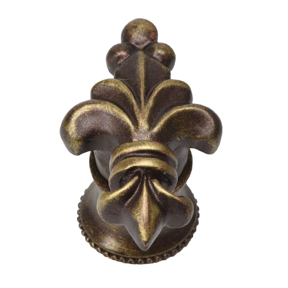 Carpe Diem Hardware - Charlemagne Classic Large Knob In Antique Brass. - Antique Brass