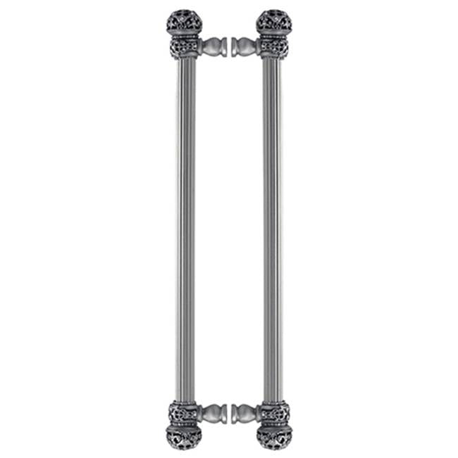 Carpe Diem Hardware - Juliane Grace Back To Back 18'' O.C Approx w/ 5/8'' Reeded Center Long Pull Small Finial w/ Swarovski Crystals - Chalice