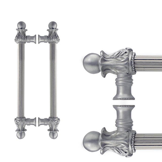 Carpe Diem Hardware - Acanthus Back To Back 6'' O.C. {Approx.} w/ 5/8'' Reeded Center Long Pull Romanesque Style - Chalice