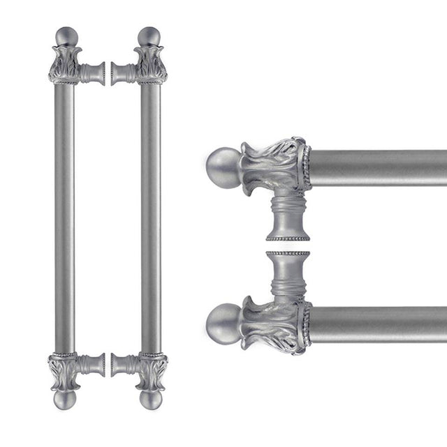 Carpe Diem Hardware - Acanthus Back To Back 12'' O.C. {Approx.} w/ 5/8'' Smooth Center Long Pull Romanesque Style - Chalice