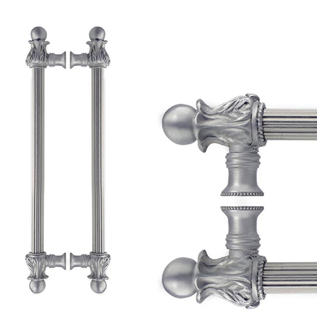 Carpe Diem Hardware - Acanthus Back To Back 12'' O.C. {Approx.} w/ 5/8'' Reeded Center Long Pull Romanesque Style - Chalice