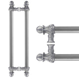 Carpe Diem Hardware - Carpe Diem 5864-23 Acanthus Chrysalis Back To Back 22'' O.C. (Approx.) W/ 5/8'' Smooth Center Long Pull Romanesque Style - Chrysalis