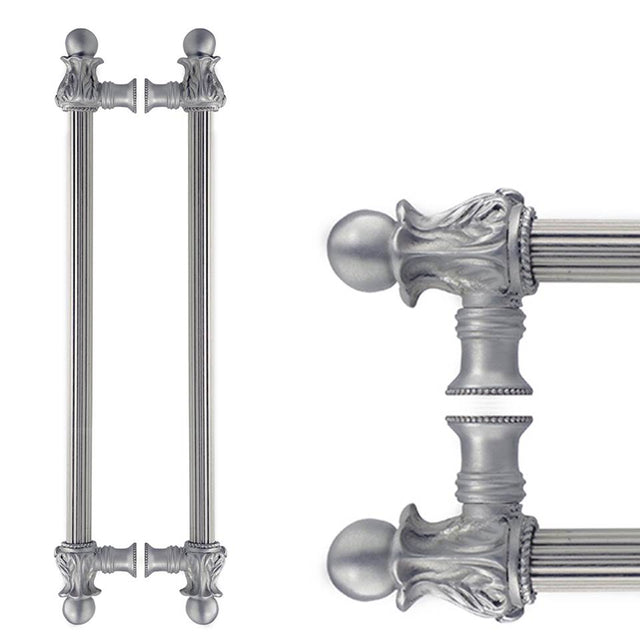 Carpe Diem Hardware - Carpe Diem 5864R-23 Acanthus Chrysalis Back To Back 22'' O.C. (Approx.) W/ 5/8'' Reeded Center Long Pull Romanesque Style - Chrysalis