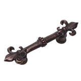Carpe Diem Hardware - Charlemagne 3'' O.C. Pull With Large Fleur De Lys - Oil Rubbed Bronze