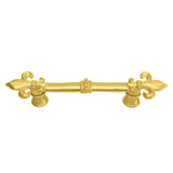 Carpe Diem Hardware - Charlemagne 3'' O.C. Pull With Large Fleur De Lys In Gilded Mercury. - Gilded Mercury