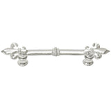 Carpe Diem Hardware - Charlemagne 4'' O.C. Pull With Large Fleur De Lys In Platinum. - Platinum