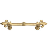 Carpe Diem Hardware - Charlemagne 4'' O.C. Pull With Large Fleur De Lys In Soft Gold. - Soft Gold