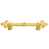 Carpe Diem Hardware - Charlemagne 4'' O.C. Pull With Large Fleur De Lys In Gilded Mercury. - Gilded Mercury