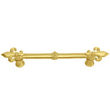 Carpe Diem Hardware - Charlemagne 5'' O.C. Pull With Large Fleur De Lys In Gilded Mercury. - Gilded Mercury