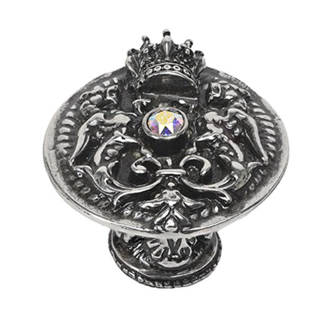 Carpe Diem Hardware - Queen Anne Shield Knob w/ Swarovski Crystals - Chalice
