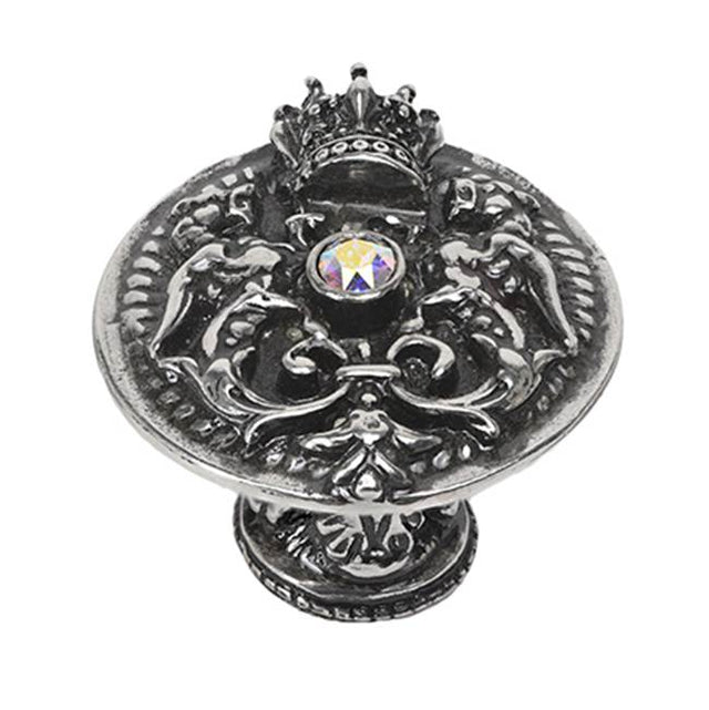 Carpe Diem Hardware - Queen Anne Shield Knob w/ Swarovski Crystals - Chalice