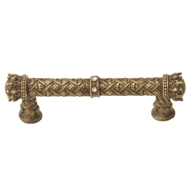 Carpe Diem Hardware - Carpe Diem 6131-9C Crowning Glory Queen Anne Chalice Queen Anne 4'' O.C. Pull W/ Swarovski Crystals - Chalice