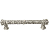 Carpe Diem Hardware - Carpe Diem 6132-11Cab Crowning Glory Queen Anne Satin Queen Anne 5'' O.C. Pull W/ Swarovski Crystals - Satin