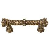Carpe Diem Hardware - Carpe Diem 6328-3C Crowning Glory Queen Elizabeth Antique Brass Queen Elizabeth 3'' O.C. Pull W/ Swarovski Crystals - Antique Brass
