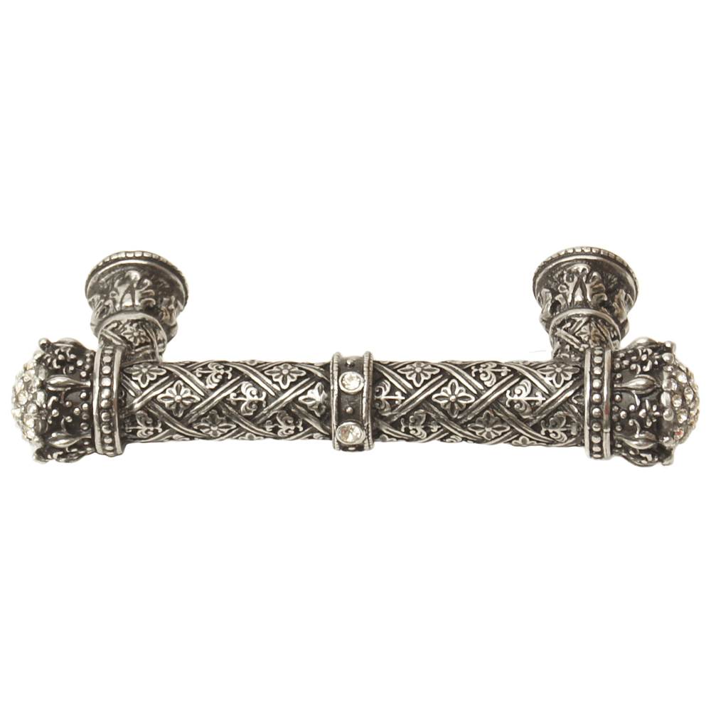 Carpe Diem 6328-3C Crowning Glory Queen Elizabeth Antique Brass Queen Elizabeth 3'' O.C. Pull W/ Swarovski Crystals
