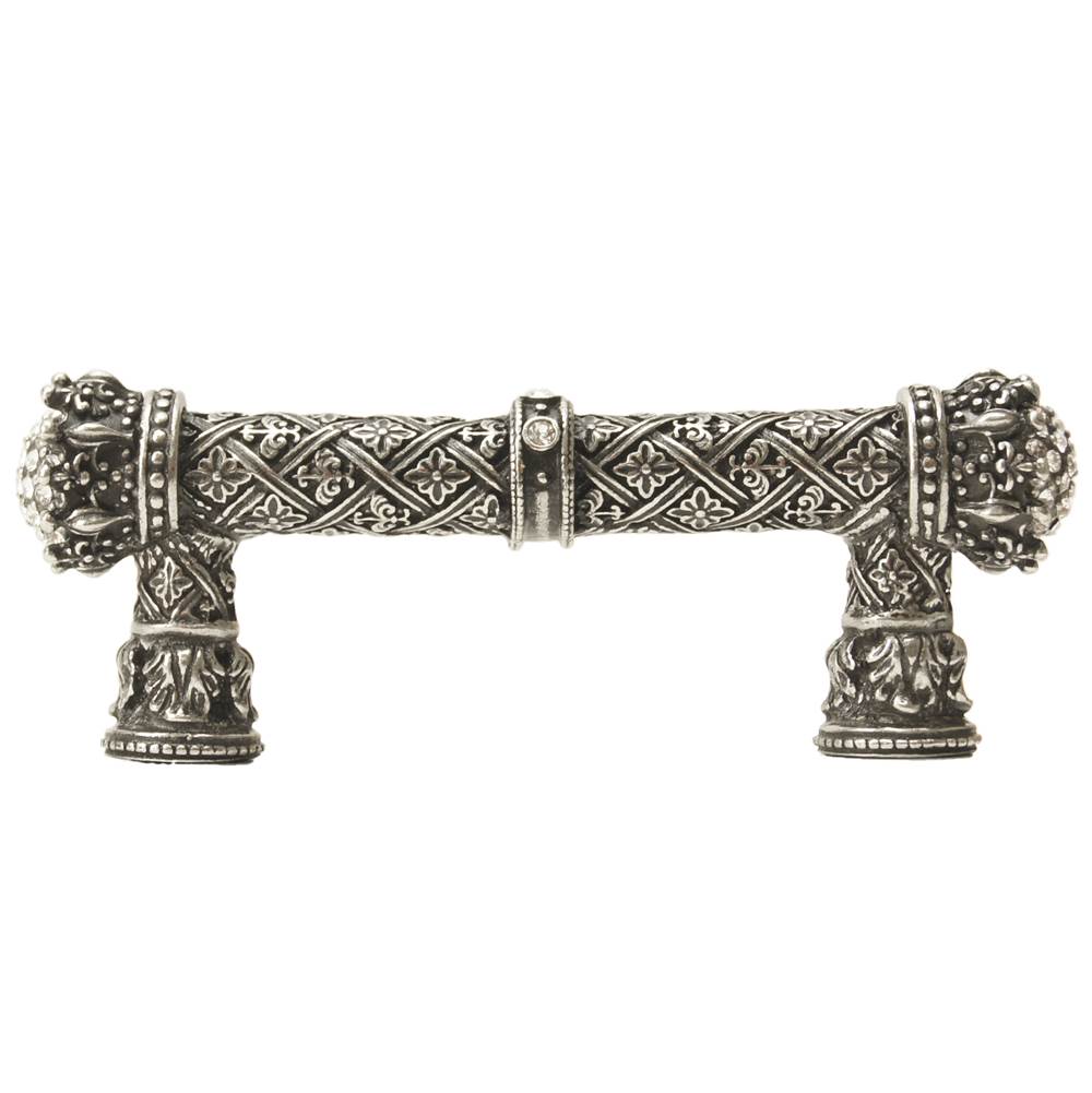 Carpe Diem 6328-3C Crowning Glory Queen Elizabeth Antique Brass Queen Elizabeth 3'' O.C. Pull W/ Swarovski Crystals