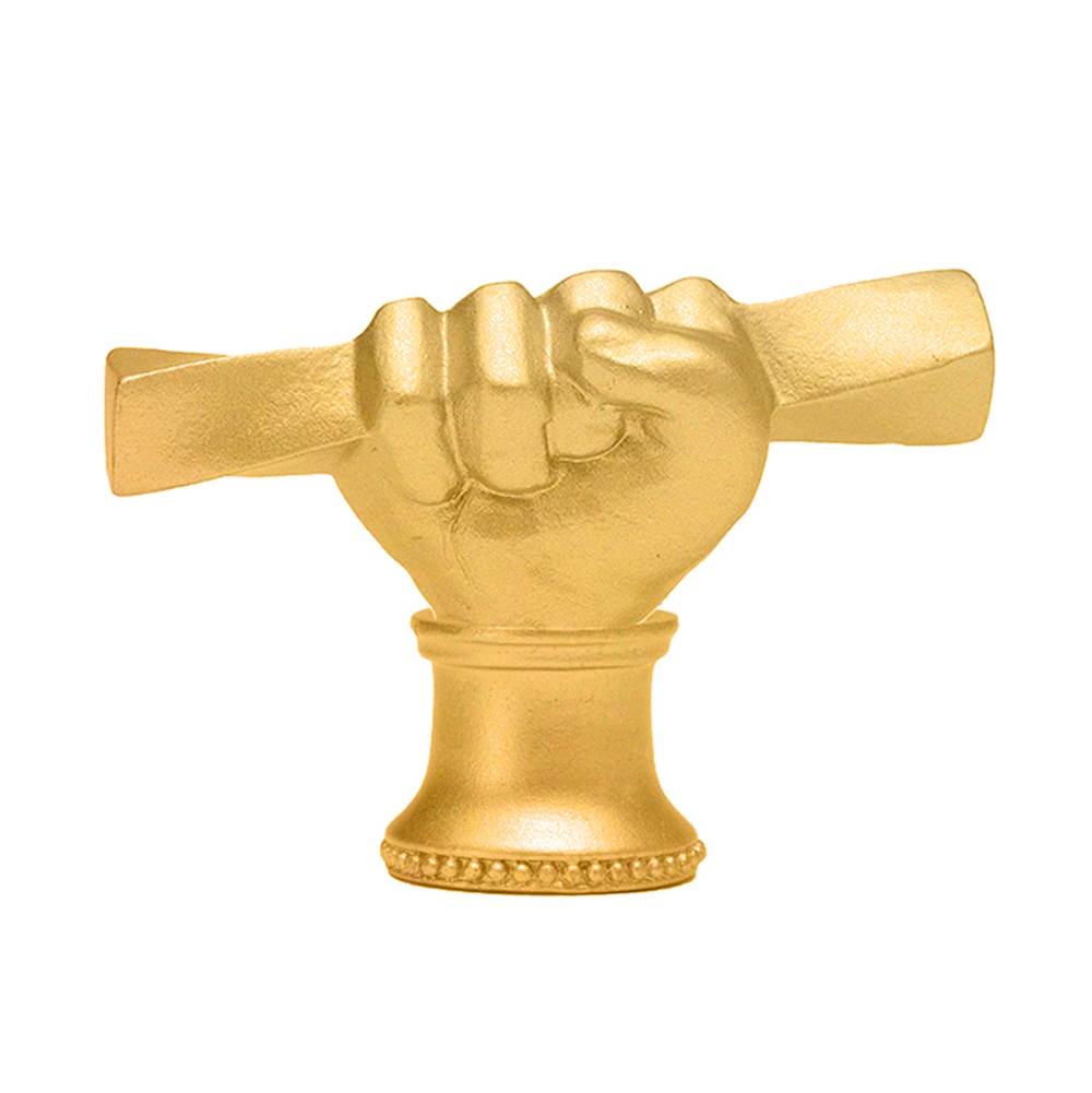 Carpe Diem Hardware - Carpe Diem Fist Small Knob W/ Flared Foot - Gilded Mercury