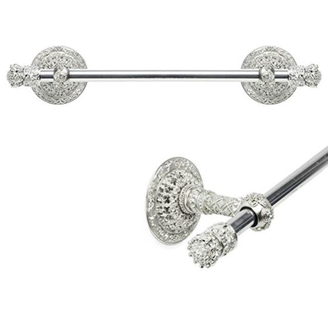 Carpe Diem Hardware - Queen Elizabeth 16'' O.C. Approx Towel Bar w/ Swarovski Crystals w/ 5/8'' Reeded Center - Chalice