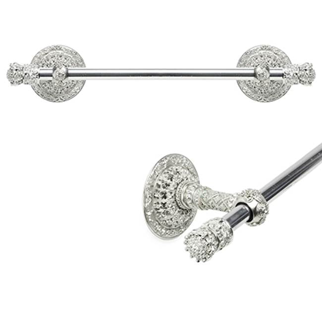 Carpe Diem Hardware - Queen Elizabeth 32'' O.C. Approx Towel Bar w/ Swarovski Crystals w/ 5/8'' Smooth Center - Chalice