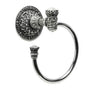 Carpe Diem Hardware - Queen Elizabeth Swing Towel Smooth Ring Left w/ Swarovski Crystals - Chalice