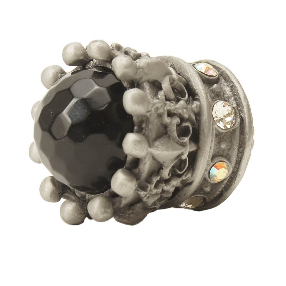 Carpe Diem 6505-11Cabox Crowning Glory Queen Penelope Satin Queen Penelope Large Knob W/ Swarovski Crystals and Semi-Precious Stones