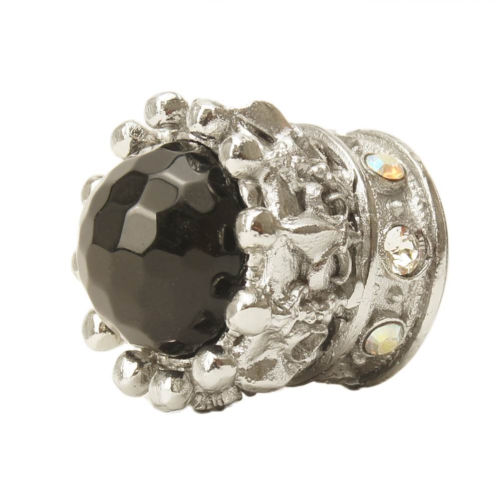Carpe Diem 6505-11Cabox Crowning Glory Queen Penelope Satin Queen Penelope Large Knob W/ Swarovski Crystals and Semi-Precious Stones