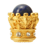 Carpe Diem Hardware - Carpe Diem 6505-8Clap Crowning Glory Queen Penelope Gilded Mercury Queen Penelope Large Knob W/ Swarovski Crystals and Semi-Precious Stones - Gilded Mercury