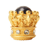 Carpe Diem Hardware - Carpe Diem 6505-8Cox Crowning Glory Queen Penelope Gilded Mercury Queen Penelope Large Knob W/ Swarovski Crystals and Semi-Precious Stones - Gilded Mercury