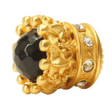 Carpe Diem 6505-27Cox Crowning Glory Queen Penelope Soft Gold Queen Penelope Large Knob W/ Swarovski Crystals and Semi-Precious Stones